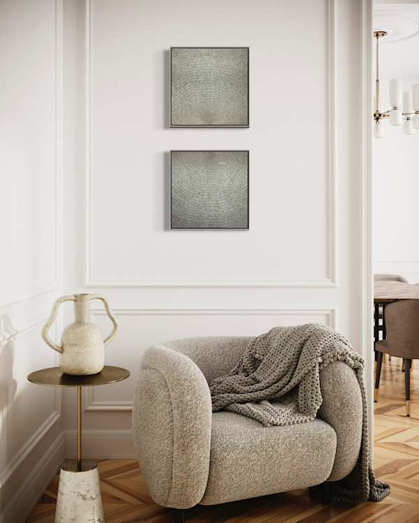 Colleen Miller 16x16 diptych | in progress by Kate DeOssie