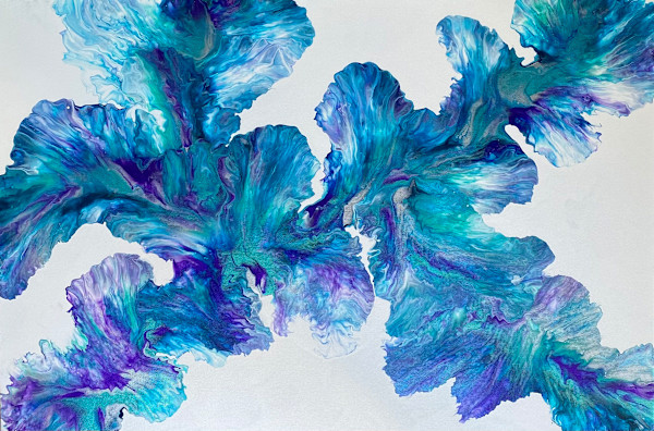 Blue Gladiolas by Kimberly Altman