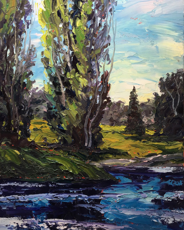 Riverside Poplars by Brad Teare