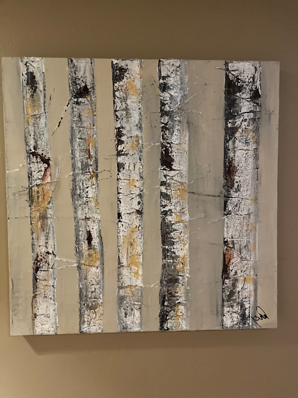 5 Beige Aspens by Bibiana Rivero