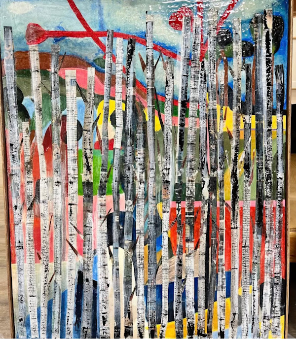 Newspaper Aspens by Bibiana Rivero