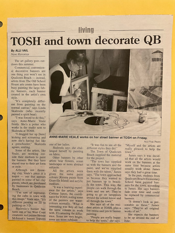 TOSH and town decorate QB / Outdoor Art by Linda Skalenda, Anne-marie Veale, Helene Macintosh