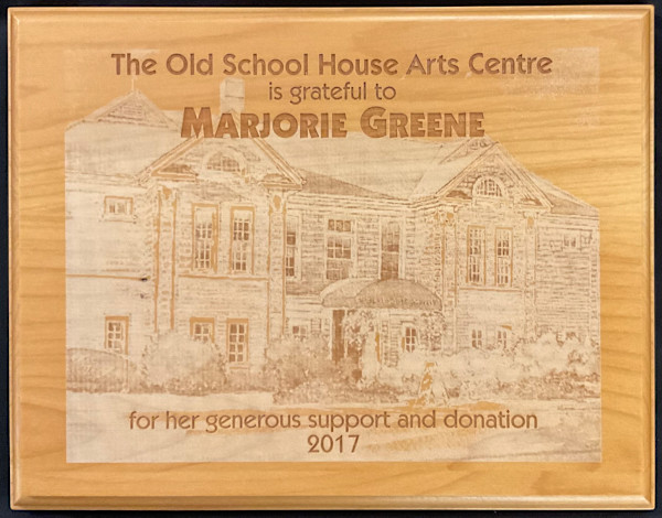 Donation Plaque - Majorie Greene by Marjorie Greene