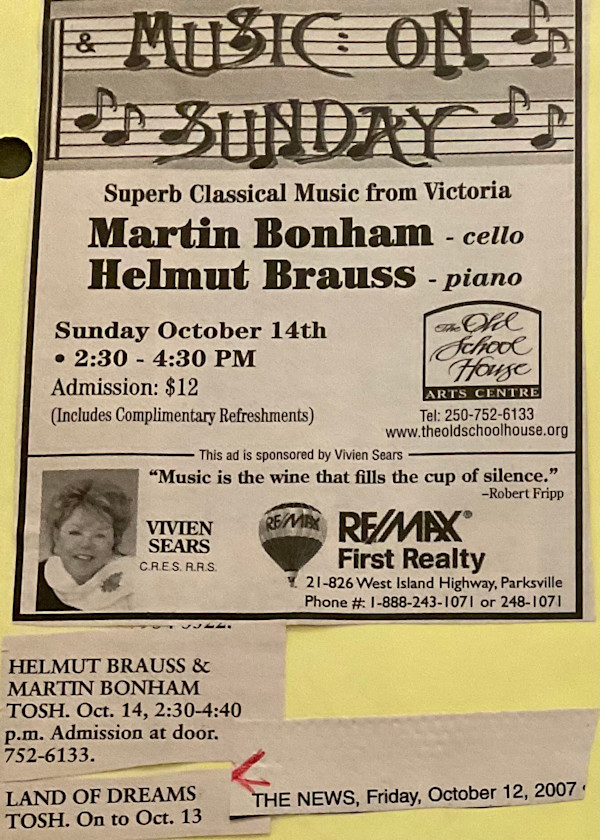 Music on Sunday - Superb Classical Music from Victoria Oct 2007