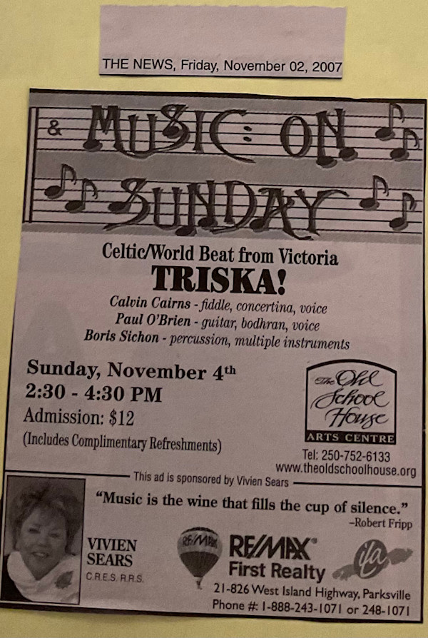 Music on Sunday - Triska! by Calvin Cairns, Paul O'Brien, Boris Sichon