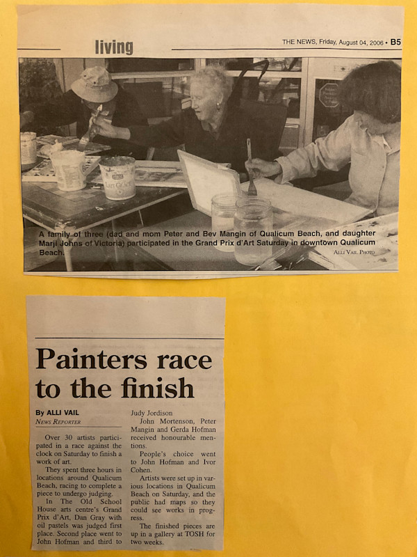 Painters race to the finish by Peter Mangin, Bev Mangin, Marji Johns