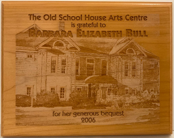 Bequest Plaque 2006 - Barbara Elizabeth Bull by Barbara Elizabeth Bull
