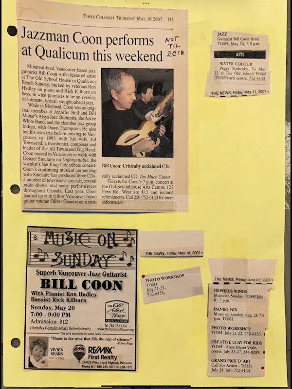 Jazzman Coon performs at Qualicum by Bill Coon, Ron Hadley, Rick Kilburn, Jennifer Bell, Bill Mahar, Dawn Thompson, Jill Townsend, Denzel Sinclaire, Oliver Gannon