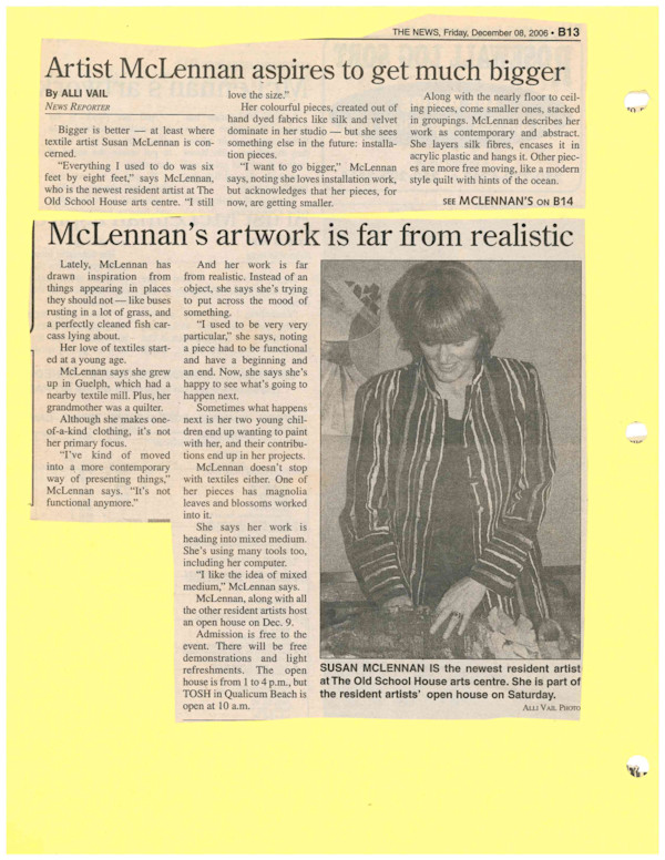 Artist McLennan art work is far from realistic by Susan McLennan