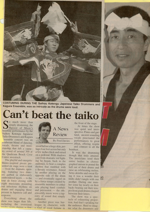 Can't Beat the Taiko A News Review by Saiho Kotengu Taiko Kagura Ensemble