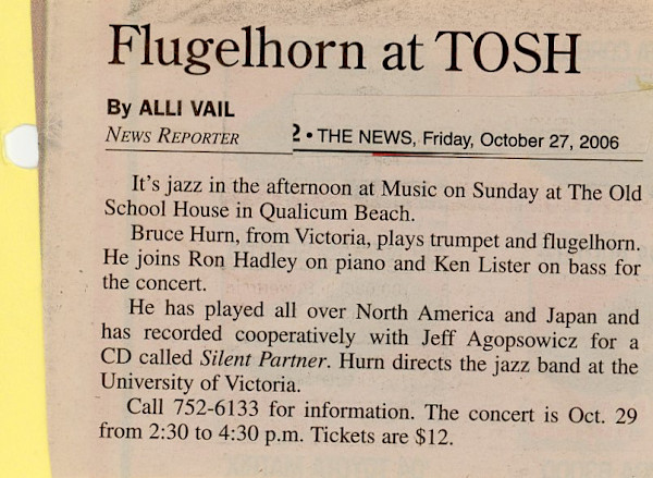 Flugelhorn at TOSH - 2006 by Ron Hadley, Bruce Hurn, Ken Lister