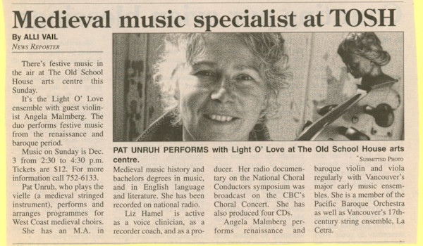 Medieval Music Specialist at TOSH by Light O' Love Ensemble, Angela Malmberg, Pat Unruh, Liz Hamel