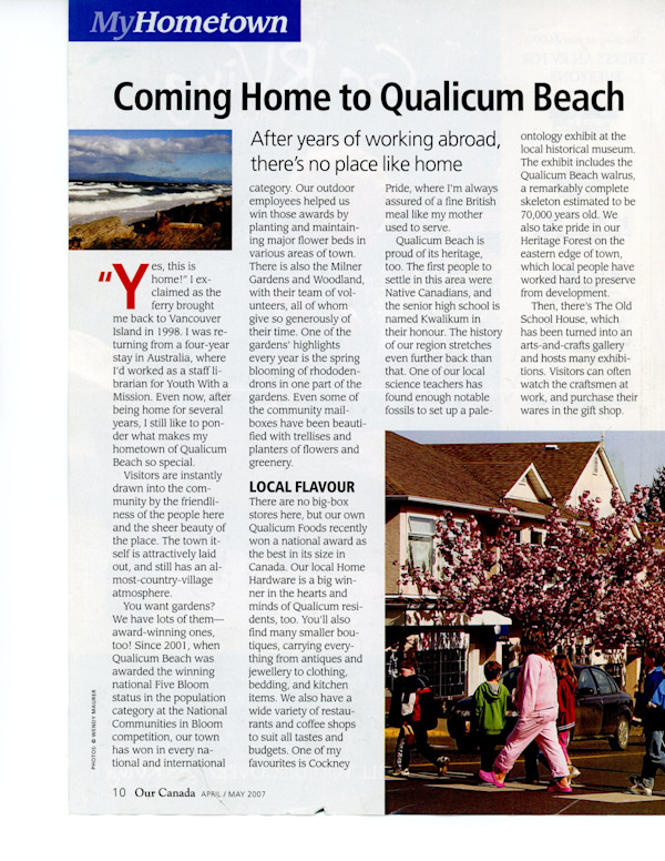 Coming Home to Qualicum Beach - 2007