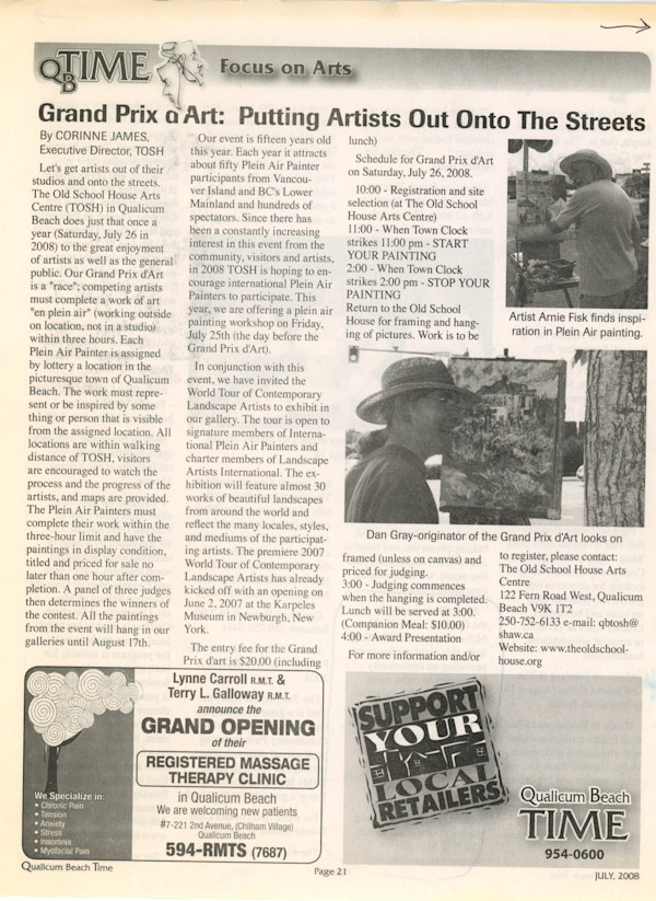 Grand Prix of Art: Putting Artists Out Onto The Streets by Corinne James, Arnie Fisk, Dan Gray