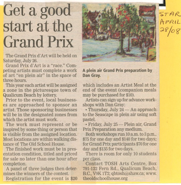 Get a good start at the Grand Prix - Star April 28/08 by Dan Gray