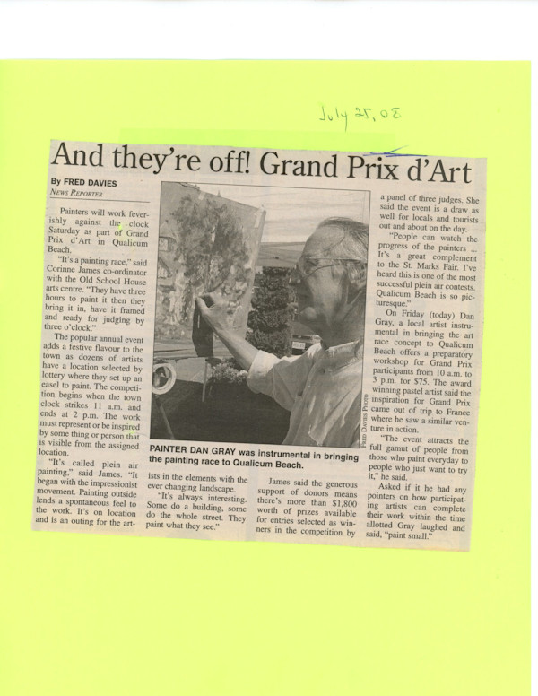 And they're off! Grand Prix d'Art by Corrine James, Dan Gray, Adrienne Buchanan, Leigh Buchanan