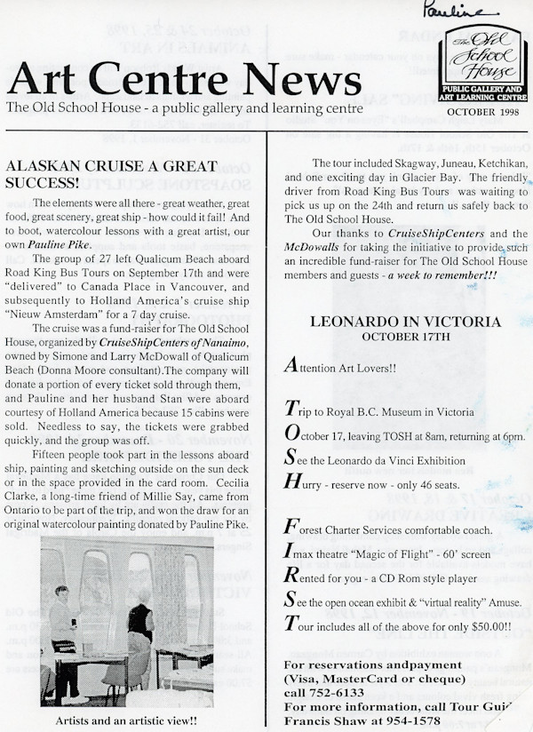 Newsletters 1998-2005 by Ted Jolda, Jo Ludwig, Bruce Hurston, Donna Baspaly, Jean Grant Horner, Browni Joerin, Ken Kirkby, Joan Larson, Jason Marlow, Bill McKibbin, Pauline Pike, Frank Lewis, Roger Moore, Christian Nicholay, Joyce Barr, Janice Bridgeman, Helene McIntosh, Lynn Orriss, Anne Marie Veale, Maureen Walker, Bill Britton, Enid Cheney, Ian Garrioch, Dan Gray, Sally Laidlaw, Tanya Parker, Brody Coombs, Elgin-Skye Mclaren, Lynsey Gray, Brianna Muchlenberg, Arlene Angelo, John Barton, Merv Brandel, Mary Leigh Campbell, Vivien Frow, John Hellum, Gerda Hoffman, Jason Marlow, Lynn Orriss, Vicky Turner