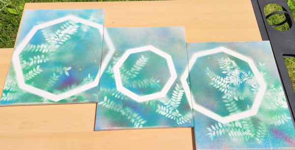Octagonal Triptych by Brandy Riverwright