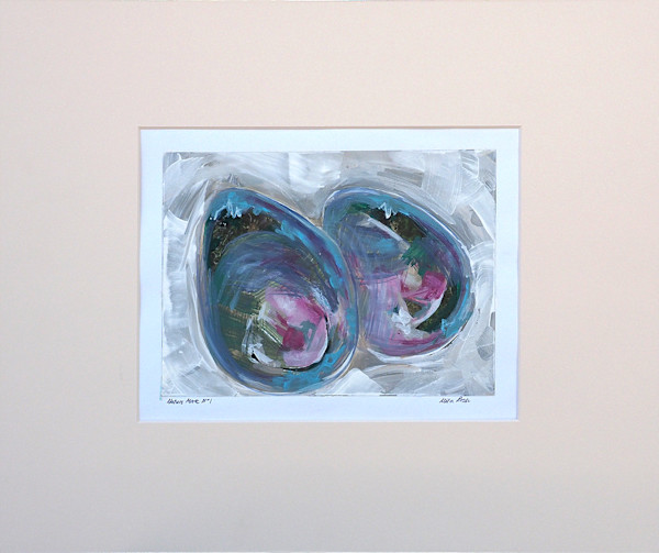Matted Original Paintings on Paper by Mila Rossi, Image 3.