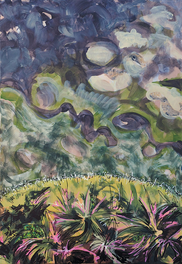 Mossy Tuft with Pink by Mila Rossi