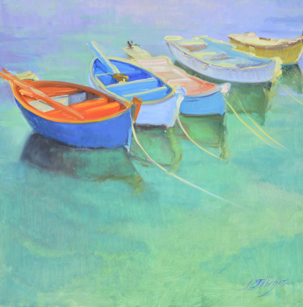 Boats in  Italy by Patricia Silbiger