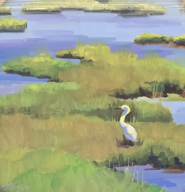 Egret Marsh by Patricia Silbiger