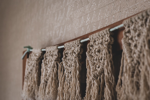 Macramé Hanging Wall Banner by Jill Hankins