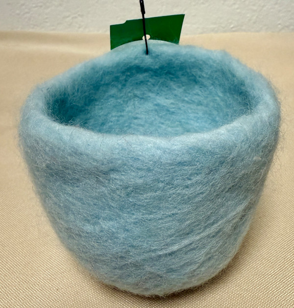 Blue Felted Bowl by Jill Hankins