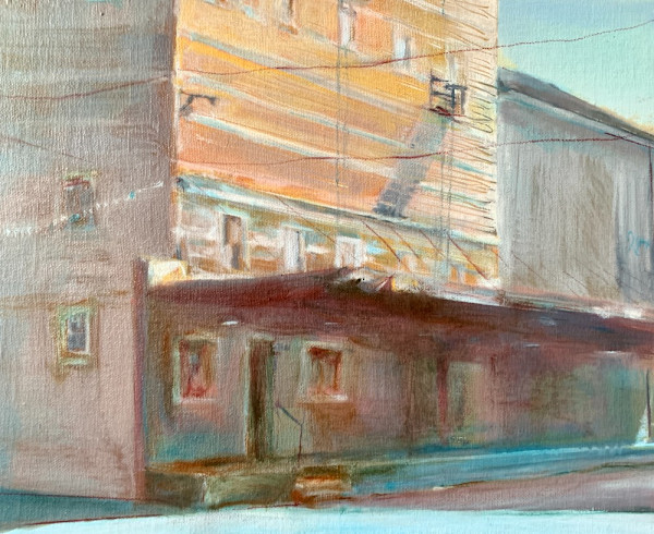 Buchanan Cellers, View 2, with Blue Platform by Christa Brandenburg, Image 1.