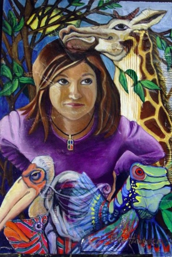 Layered self portrait by Frances Hawbaker