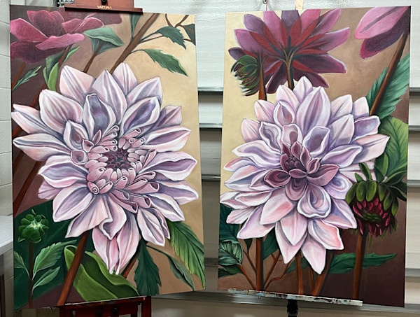 Garden Waltz I & Garden Waltz II by Frances Hawbaker