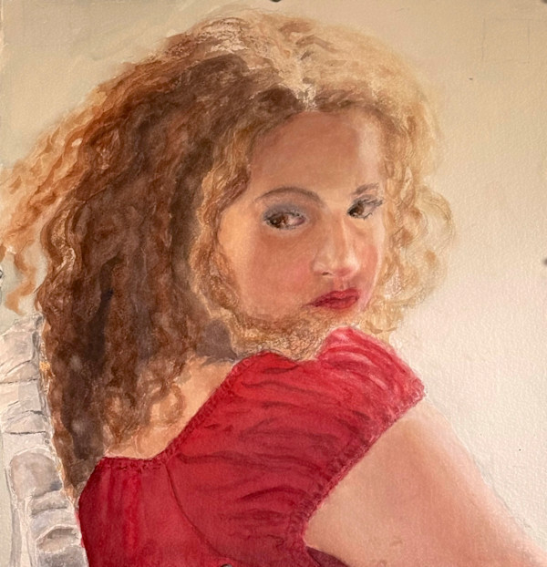 Crimson and Curls by Tina Mewhinney
