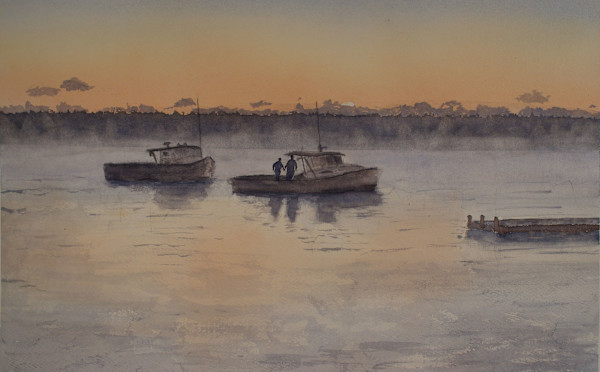 Fishing at Dawn by Tina Mewhinney