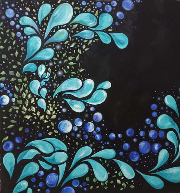 Leaves and Bubbles by Corinne Yorks, Image 1.