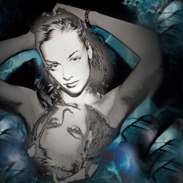 Cosmic Beauty- A Grander View Blue ManRay by Eileen Lerner