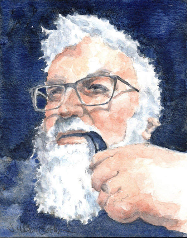 Brad with His Pipe by J Michael Gatlin