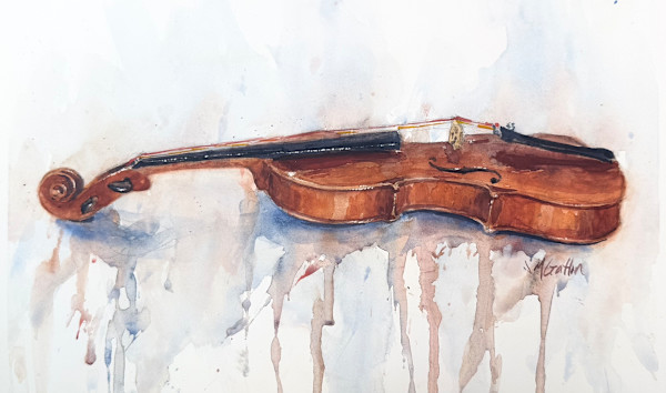 Grandfather's Violin in Repose – Study by J Michael Gatlin