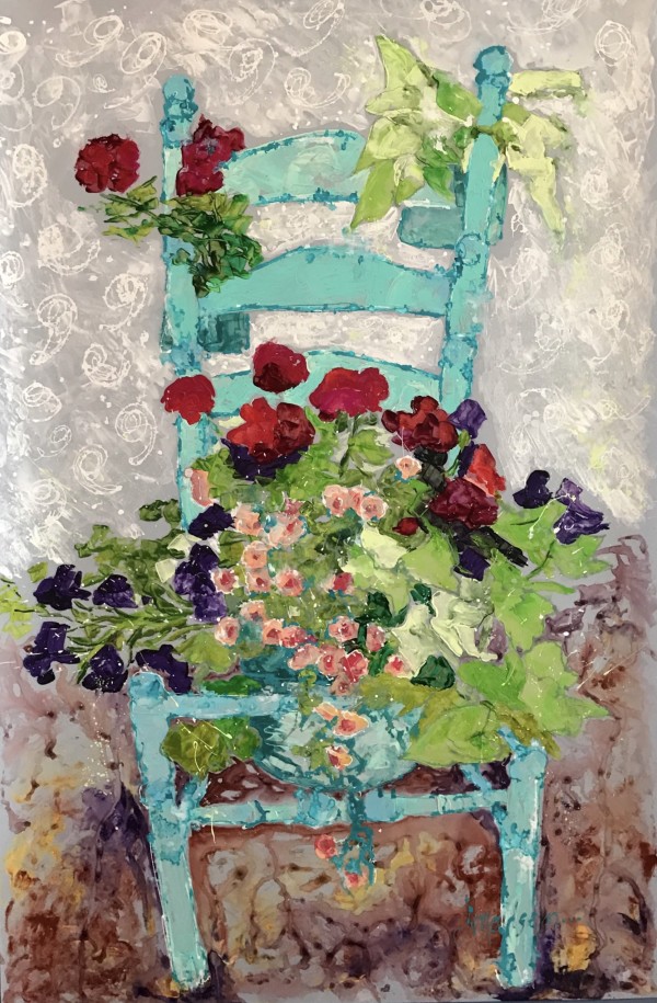 The Turquoise Garden Chair by Judith Madsen