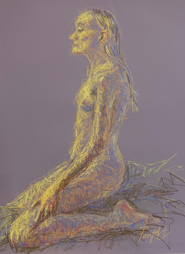 Nude in violet by Susan Penfold