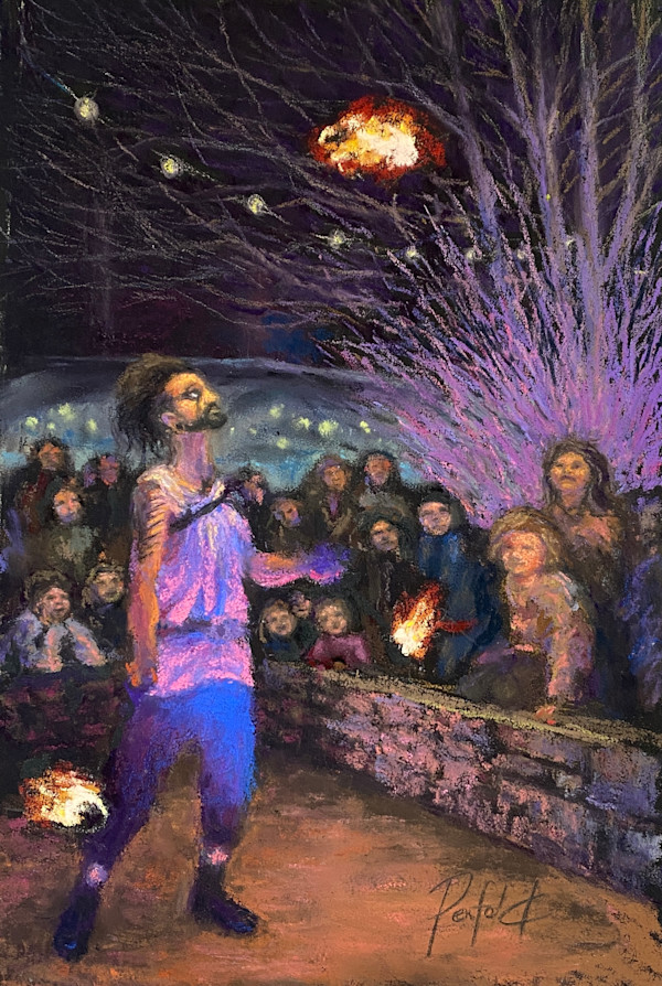 The flame juggler’s dance by Susan Penfold
