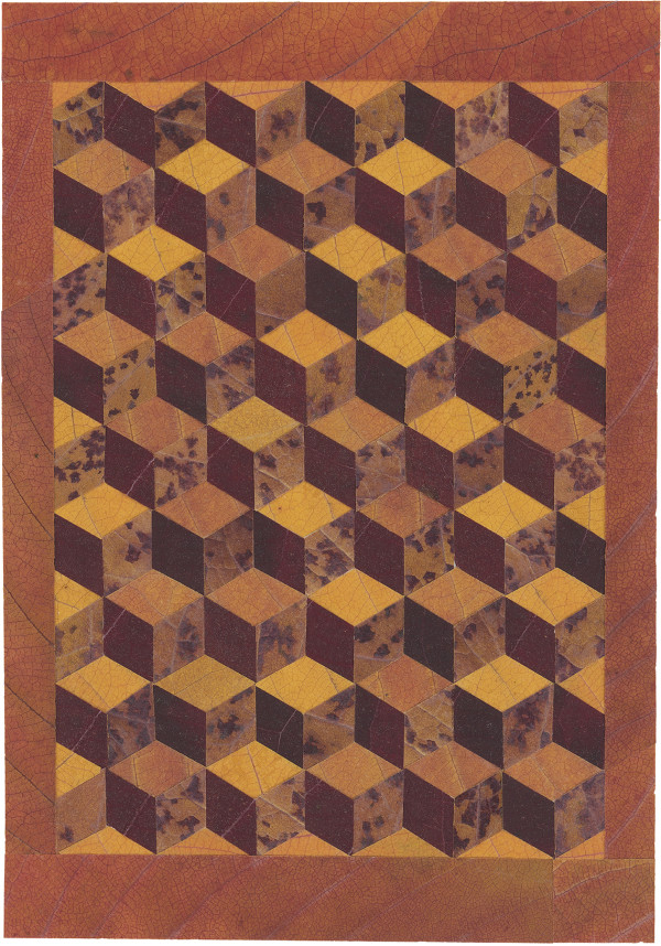 Cherry Tumbling Blocks Quilt by Jody Graff