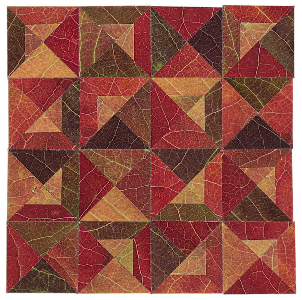 Stoneleigh Garden Franklinia Waffle Grid Fragments Quilt by Jody Graff