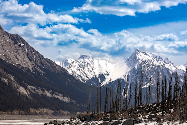 Winter Peaks (Medicine Lake) by Theresa Muth