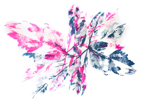 Abstract Flower 2 color 1 by Ilana Dashe