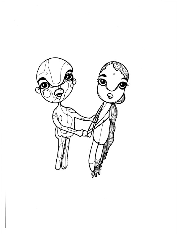Wooden Couple by Laura Weider