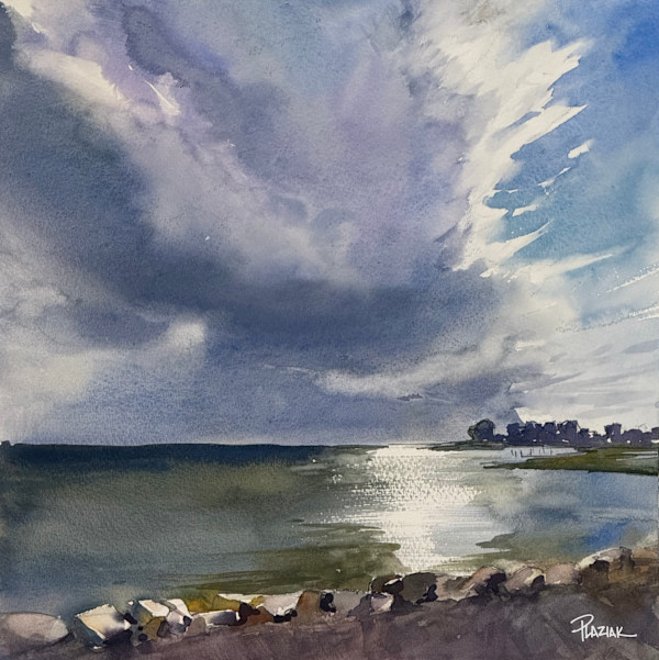 Cloudburst, by the docks by Steven Plaziak