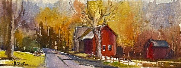 Fall Day, County Road by Steven Plaziak