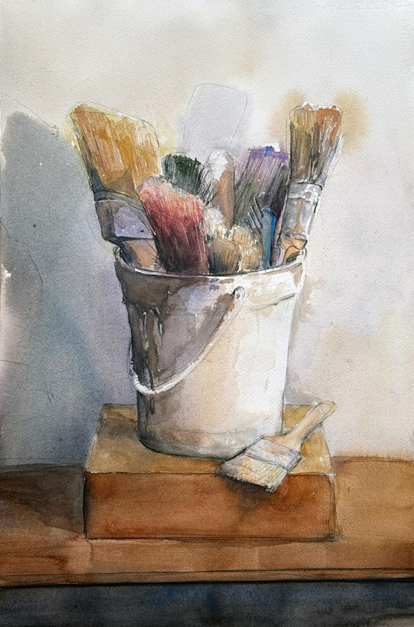 Bucket of Brushes by Steven Plaziak