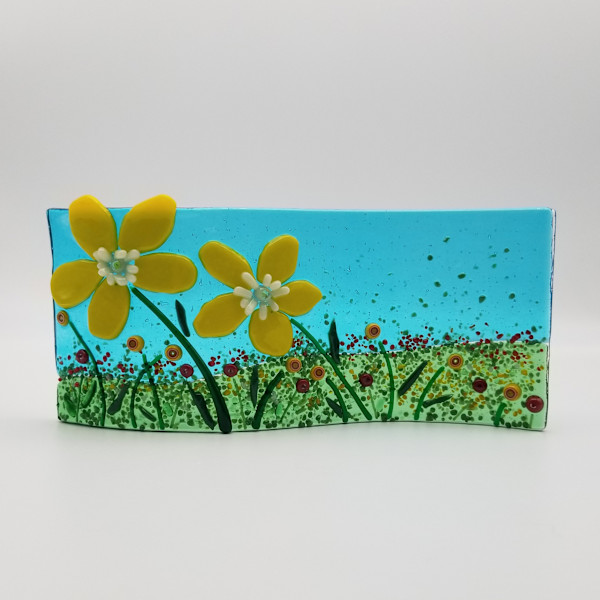 Daffodils on Blue Sky by Karin Danapas