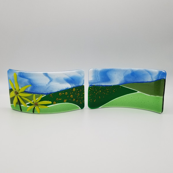 Sunflowers in the Field (diptych) by Karin Danapas, Image 1.